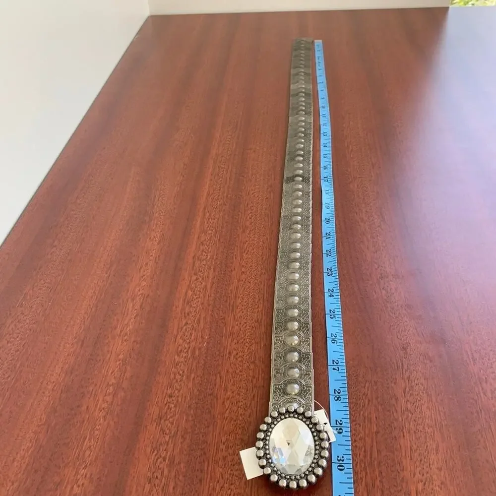 Crystal Plated Metal Belt